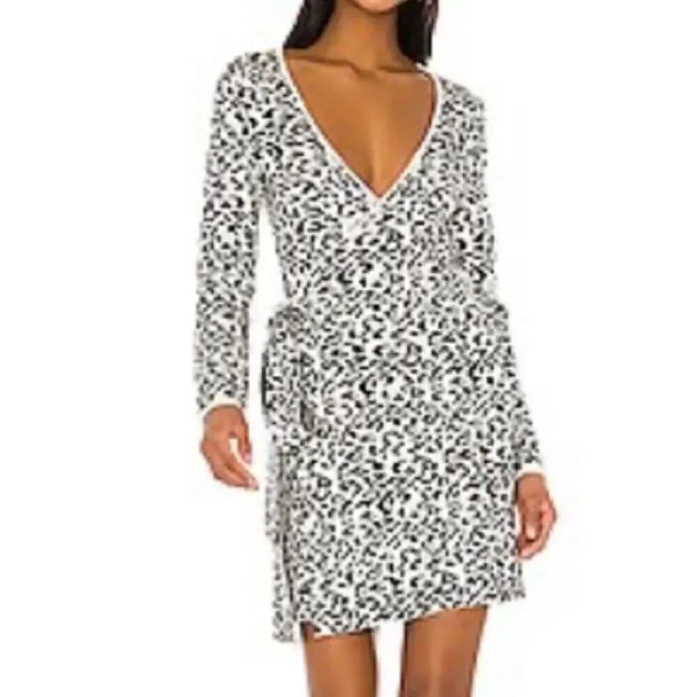 LOVERS + FRIENDS Merida Animal Print Wrap Dress-M NWT